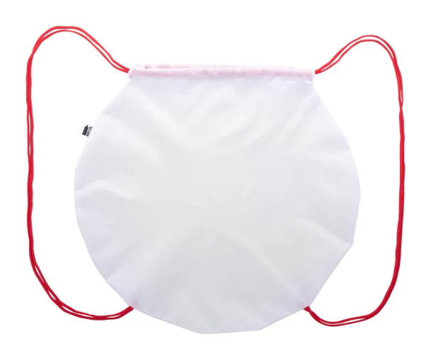 CreaDraw Circle custom drawstring bag Red White
