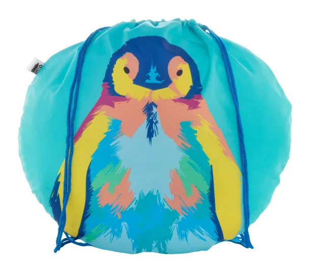 CreaDraw Circle custom drawstring bag Blue White