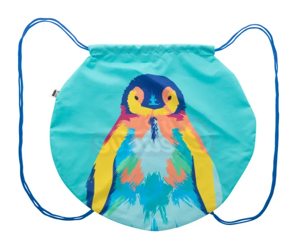 CreaDraw Circle custom drawstring bag Blue White