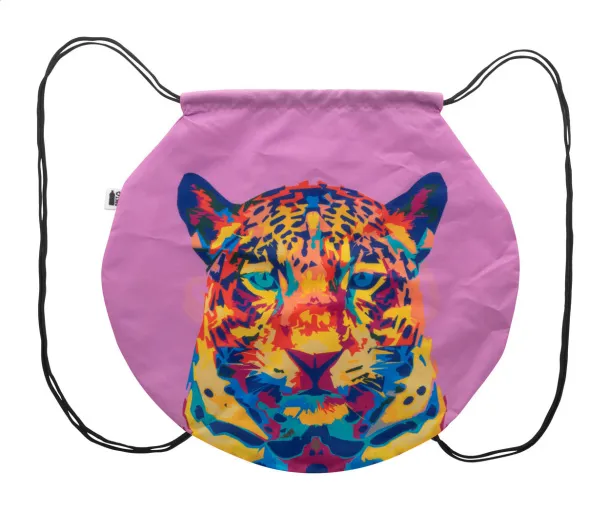 CreaDraw Circle custom drawstring bag Black White