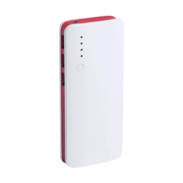 Tenak USB prijenosna baterija, 10 000 mAh Crvena Bijela