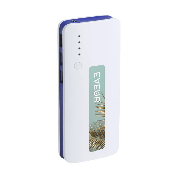 Tenak USB prijenosna baterija, 10 000 mAh Plava Bijela