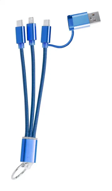 Rashort keyring USB charger cable Blue