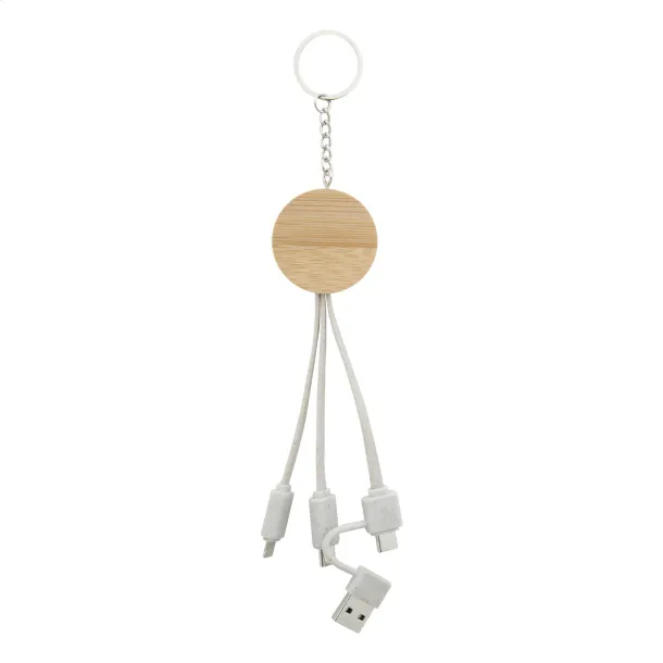 Mugory keyring USB charger cable Natural