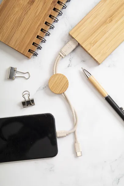 Mugory USB kabel, privjesak Prirodna