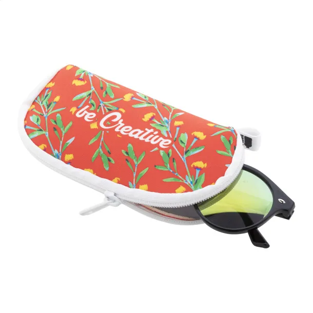 PrintSun Zip custom RPET sunglasses case White