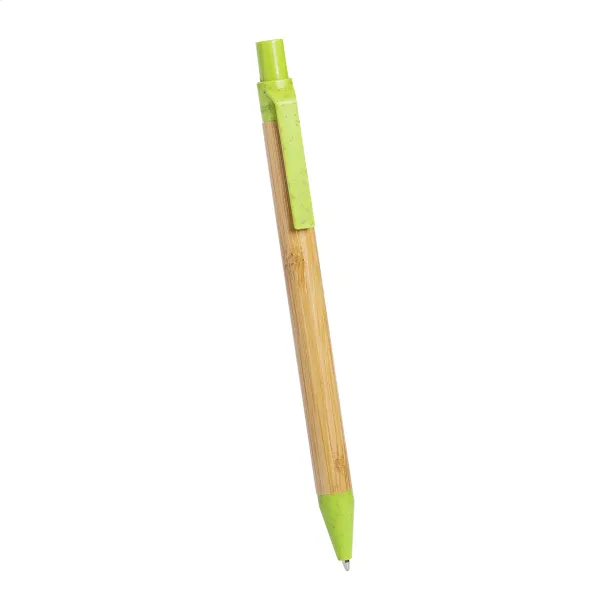 Slothic bamboo ballpoint pen Lime green Natural