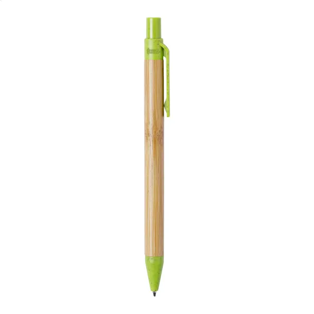 Slothic bamboo ballpoint pen Lime green Natural