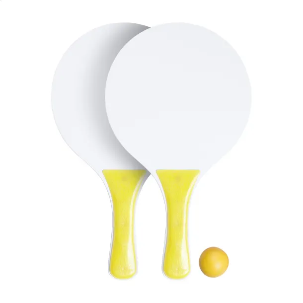 Negril beach tennis Yellow White
