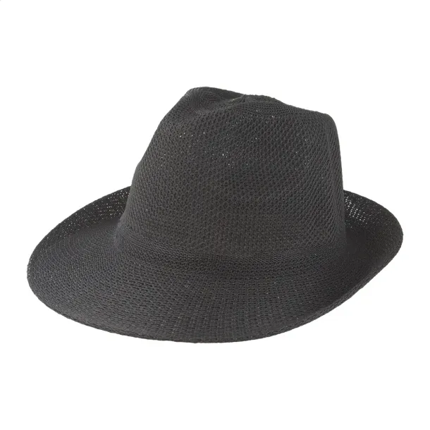Willow straw hat Black