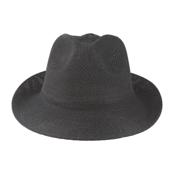Willow straw hat Black