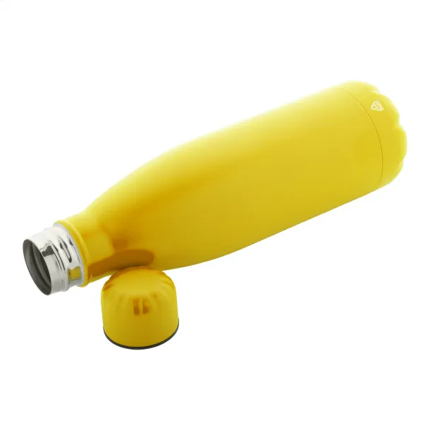 Refill recycled stainless steel bottle Yellow