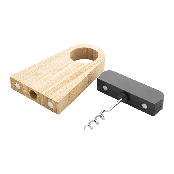 Kyoho corkscrew bottle holder Natural Black