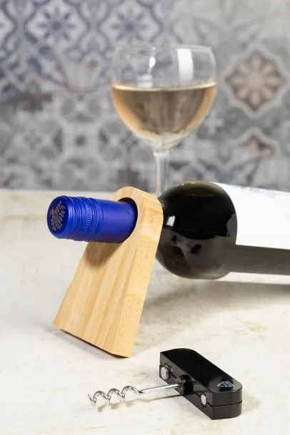 Kyoho corkscrew bottle holder Natural Black