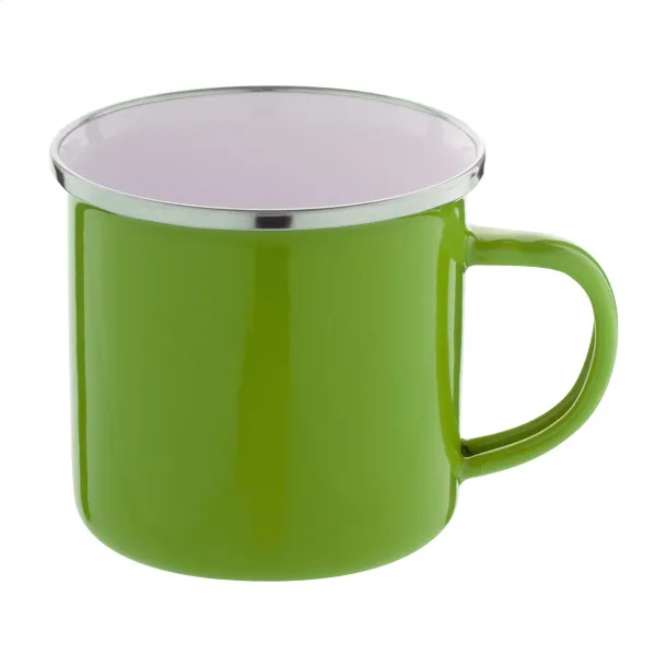Enavint emajlirana šalica, 300 ml Zelena Bijela
