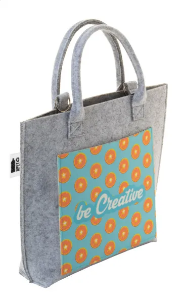 CreaFelt Cross personalizirana RPET torba za preko ramena Bijela Siva