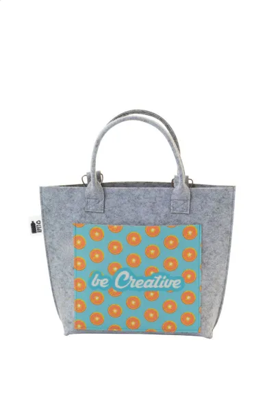 CreaFelt Cross personalizirana RPET torba za preko ramena Bijela Siva