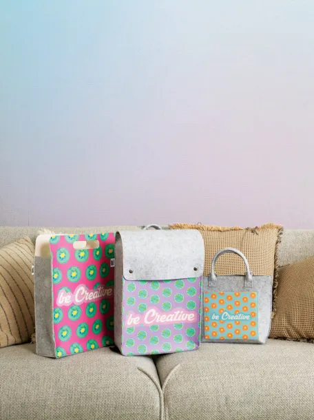 CreaFelt Cross personalizirana RPET torba za preko ramena Bijela Siva