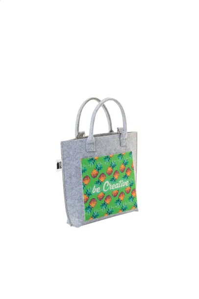 CreaFelt Cross personalizirana RPET torba za preko ramena Bijela Siva