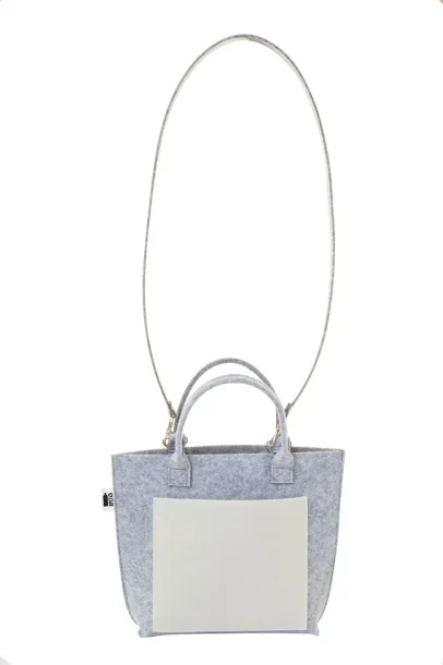 CreaFelt Cross personalizirana RPET torba za preko ramena Bijela Siva