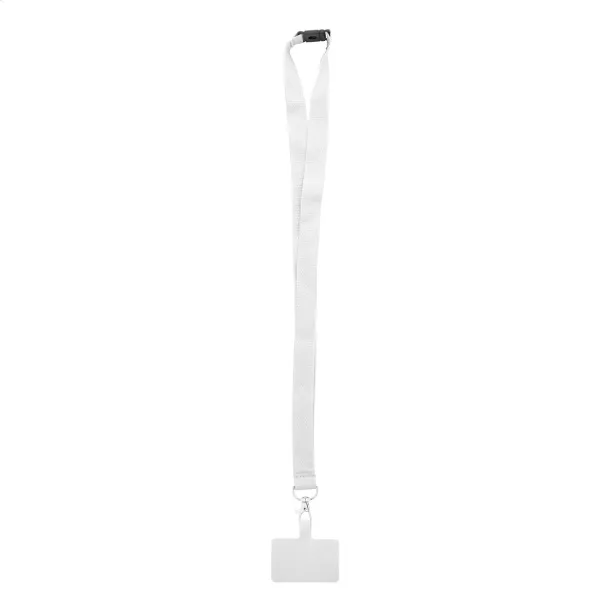 Revent Call RPET mobile holder lanyard White