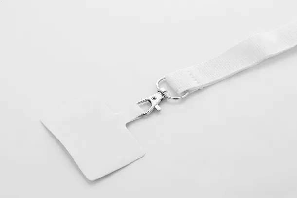 Revent Call RPET mobile holder lanyard White
