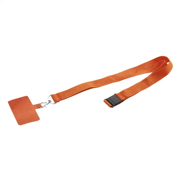 Revent Call RPET mobile holder lanyard Orange