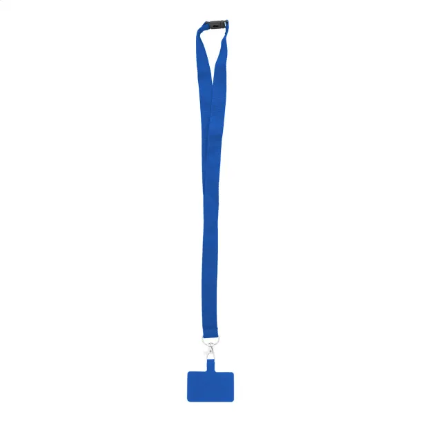 Revent Call RPET mobile holder lanyard Blue