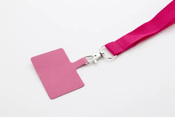 Revent Call RPET mobile holder lanyard Pink