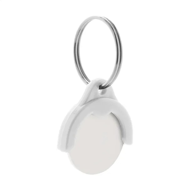 Token trolley coin keyring White