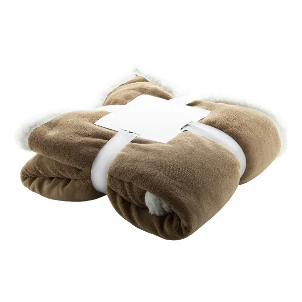 Sammia coral fleece blanket Brown