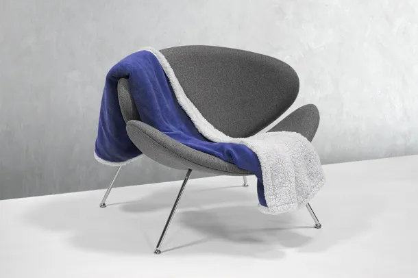 Sammia coral fleece blanket Blue