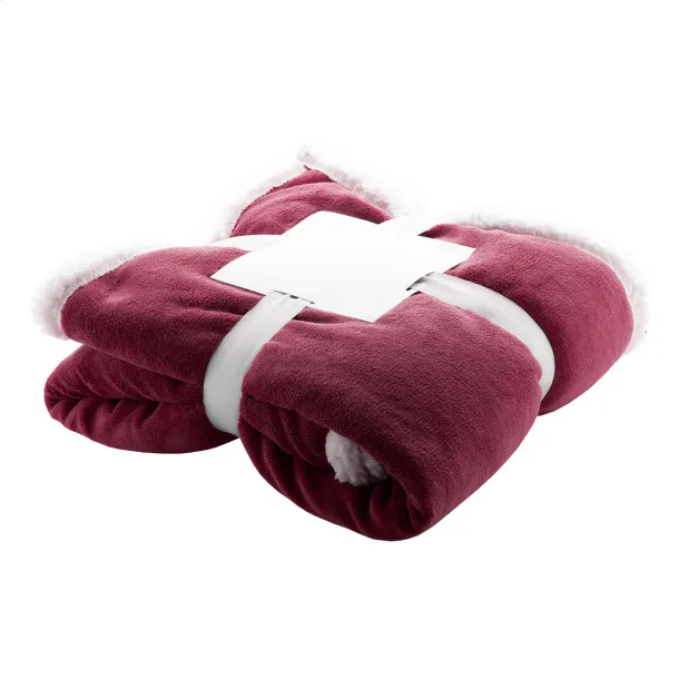 Sammia coral fleece blanket Burgundy