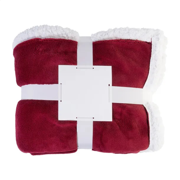 Sammia coral fleece blanket Burgundy