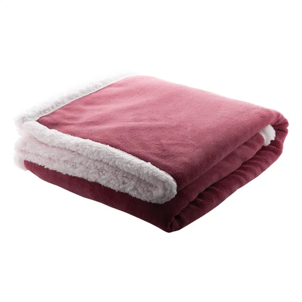 Sammia coral fleece blanket Burgundy