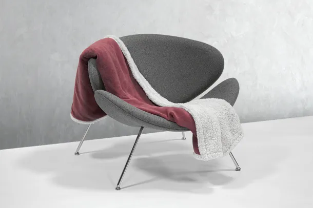 Sammia coral fleece blanket Burgundy