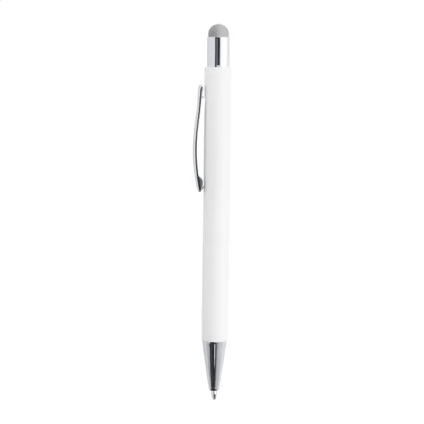 Wirly touch ballpoint pen Silver White
