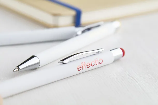 Wirly touch ballpoint pen Red White