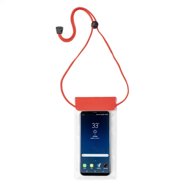 Splash vodootporna torbica za mobitel Crvena Prozirno