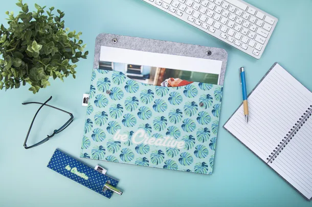 CreaFelt Folder personalizirana mapa za dokumente Bijela Siva