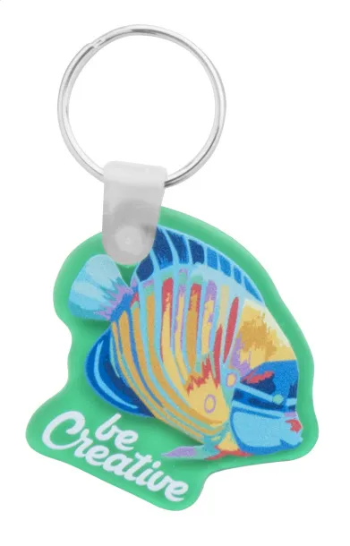 CreaFob custom made keyring transparent green