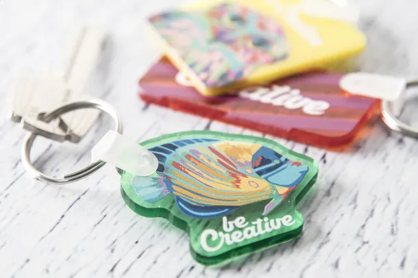 CreaFob personalizirani privjesak za ključeve transparent green