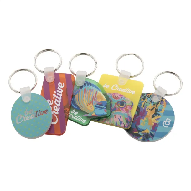 CreaFob custom made keyring transparent green
