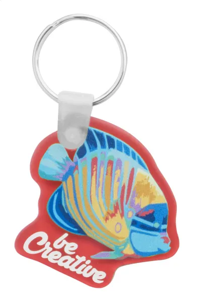 CreaFob custom made keyring transparent red
