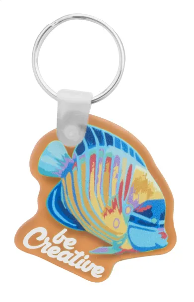 CreaFob custom made keyring transparent orange