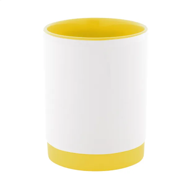 MultiColour Plus sublimacijska šalica, 300 ml Žuta Bijela