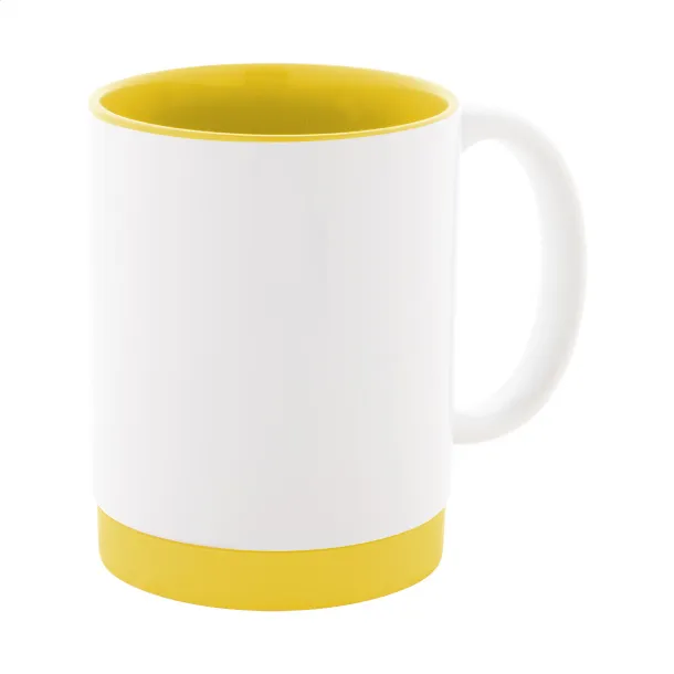 MultiColour Plus sublimacijska šalica, 300 ml Žuta Bijela
