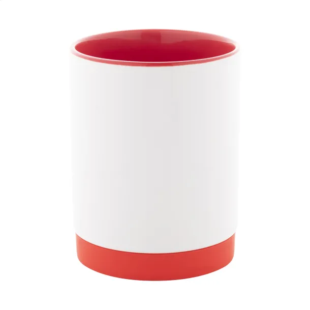 MultiColour Plus sublimacijska šalica, 300 ml Crvena Bijela