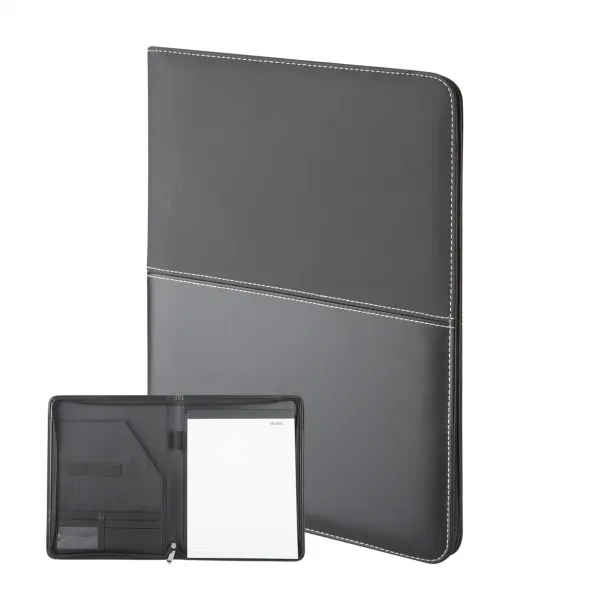 Duotone Zip A4 zipped document folder Black