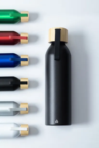 Ralusip Plus recycled aluminium bottle Black